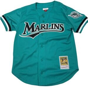 Mitchell & Ness Andre Dawson 8 Florida Marlins Jersey Size Med Green & Black
